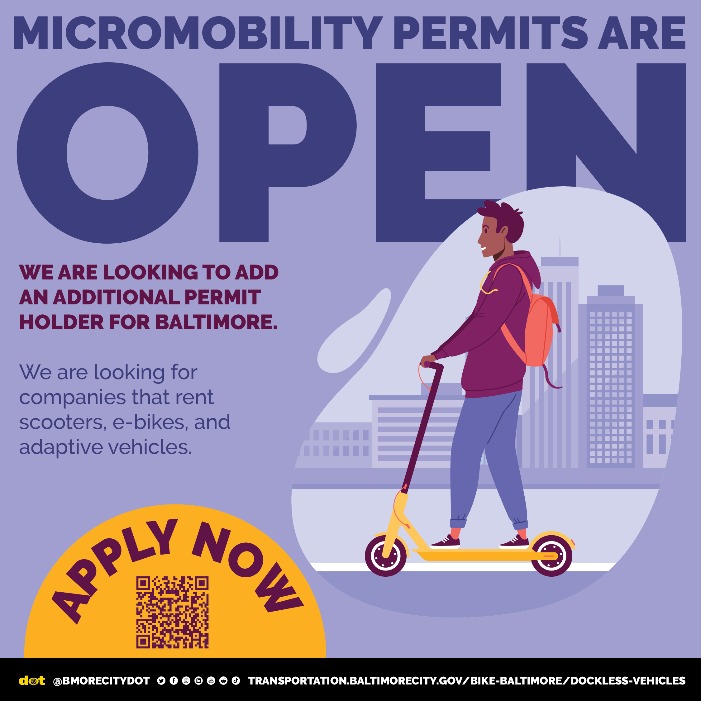 Baltimore City Department of Transportation Scooter Permits